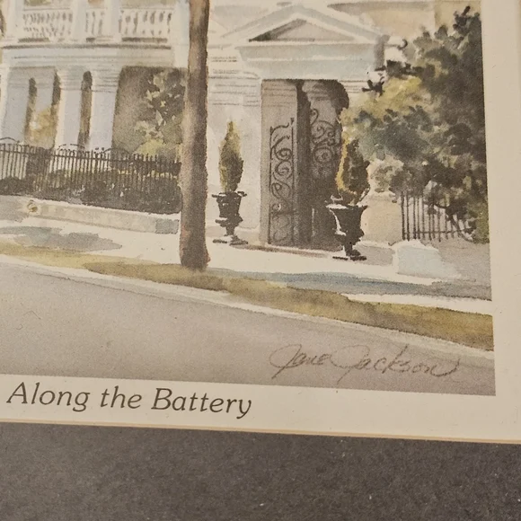 Framed and Matted Charleston, SC Watercolor Prints in Gold Frames - Picture 3 of 6